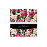 Money Envelope (Adult) - Black & White Floral Stripes