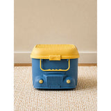 Blue Cartoon Toy Bus-Shaped Kids Mini Toys/Cars Storage Box