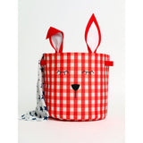 Rabbit Round basket-red