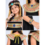 Black & Gold Egyptian Pharaoh Girl, Kids Halloween Costume Fancy Dress Up