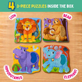 My First Touch & Feel Puzzles - Wild Animals