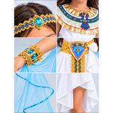 White & Gold Nile Girl, Kids Halloween Costume Fancy Dress Up