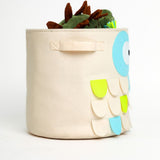 Owl round basket