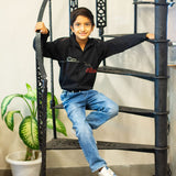 Dual Cars Embroidered Shirt - Black