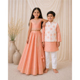Printed Bundi with kurta set