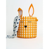 Rabbit Round basket-yellow