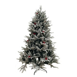Swen 6 feet Niva Christmas Tree with Red Cherries, Pine Cones and Frosting