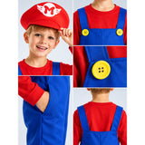 Junior Super Brothers, Plumber Kids Halloween Costume Fancy Dress Up