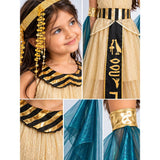 Gold & Green Egyptian Girl, Kids Halloween Costume Fancy Dress Up