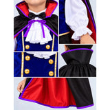 Black & Blue Coat Vampire, Kids Halloween Costume Fancy Dress Up
