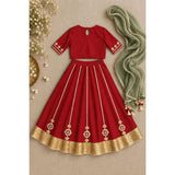 Ruby gota embroidered lehnga
