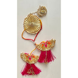 Gulshan Gota Patti Rakhi and Lumba Haathphool Set
