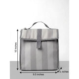 Timeless Stripes Personalized Kids Foldover Lunch Bag - Candy Stripe