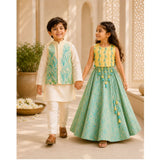 Mint leaf tassel Lehenga Set