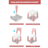 OPlus Learning Chair for Kids - Pastel Pink and White