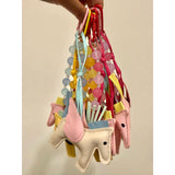 Unicorn Bag Charm with Beaded Bracelet