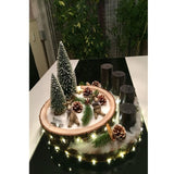 Swen Jane Tabletop Christmas Tree with Frosting and Woodden Base - Pack of 3