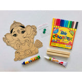 DIY Colouring Wooden Ganesha Activity Kit