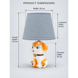 Brown ceramic Dog side Bed Table Lamp, Kids Room Decor