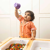 Rainbow Chickpeas Jar - Sensory Filler with Scooper