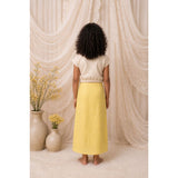 Floral Top & Lace Emb. Skirt set