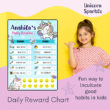 Daily Reward Chart Personalised - Unicorn Sparkle