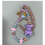 Pastel Bead Bag Charm with Bracelet