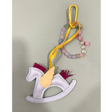 Rocking Pony Bag Charm with Beaded Bracelet