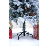 Swen 4 feet Eaton Christmas Tree with Frosting and Pine Cones