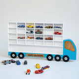 Monster Truck Garage (With Personalized Name) - Toy Cars Organizer, Storage for Cars, Wall hanging, Kids room Decor