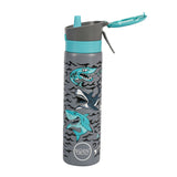Swen Insulated Stainless Steel Shark Theme Mist Bottle Blue and Grey