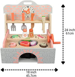 Wooden Pretend Barbecue Grill Teaching Playset