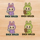 3D Embossed Stickers - Labubu