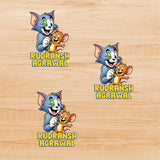 3D Embossed Stickers - Tom & Jerry