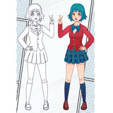 Colour Your Own Manga Book 2 with Manga Colouring Poster for Kids Age 4+