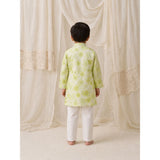 Floral lime printed Kurta Set