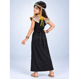 Black & Gold Egyptian Pharaoh Girl, Kids Halloween Costume Fancy Dress Up