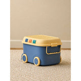 Blue Cartoon Toy Bus-Shaped Kids Mini Toys/Cars Storage Box