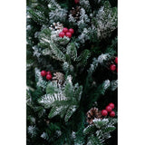 Swen 4 feet NorthLight Flocked Christmas Tree Pinecones and Cherries