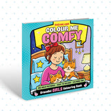 Colour Me Comfy – Grace Girls| Cute and Elegant Girls Colouring Book for Kids, Teens, and Adults | Simple Bold Outlines, Relaxing and Creative Designs