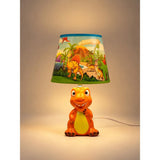 Orange ceramic Dino side Bed Table Lamp, Kids Room Decor