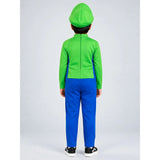 Junior Super Brother Green Plumber, Kids Halloween Costume Fancy Dress Up