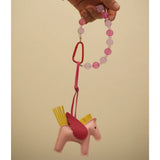 Unicorn Bag Charm with Beaded Bracelet
