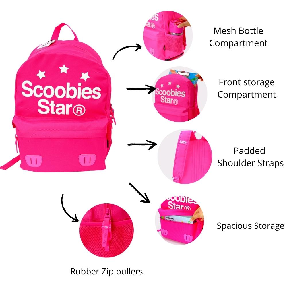 Scoobies Star Pink Bag Combo