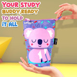 Smiggle Animalia Collection Pencil Pouch Stand Lilac