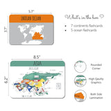 World continents and oceans Flashcards