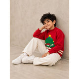 XMAS Tree Star Knitted Winter Cardigan, Christmas Sweater for Kids