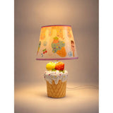 White ceramic Ice Cream side Bed Table Lamp, Kids Room Decor