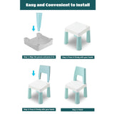 OPlus Learning Chair for Kids - Pastel Blue and White