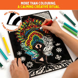 PepPlay Velvet Colouring Canvas Set of 2 | Mindful Yoga & Healthy Be Happy | DIY Velvet Art Kit with 10 Sketch Pens | Mindfulness & Self-Care | Framable Canvas | Ages 8+